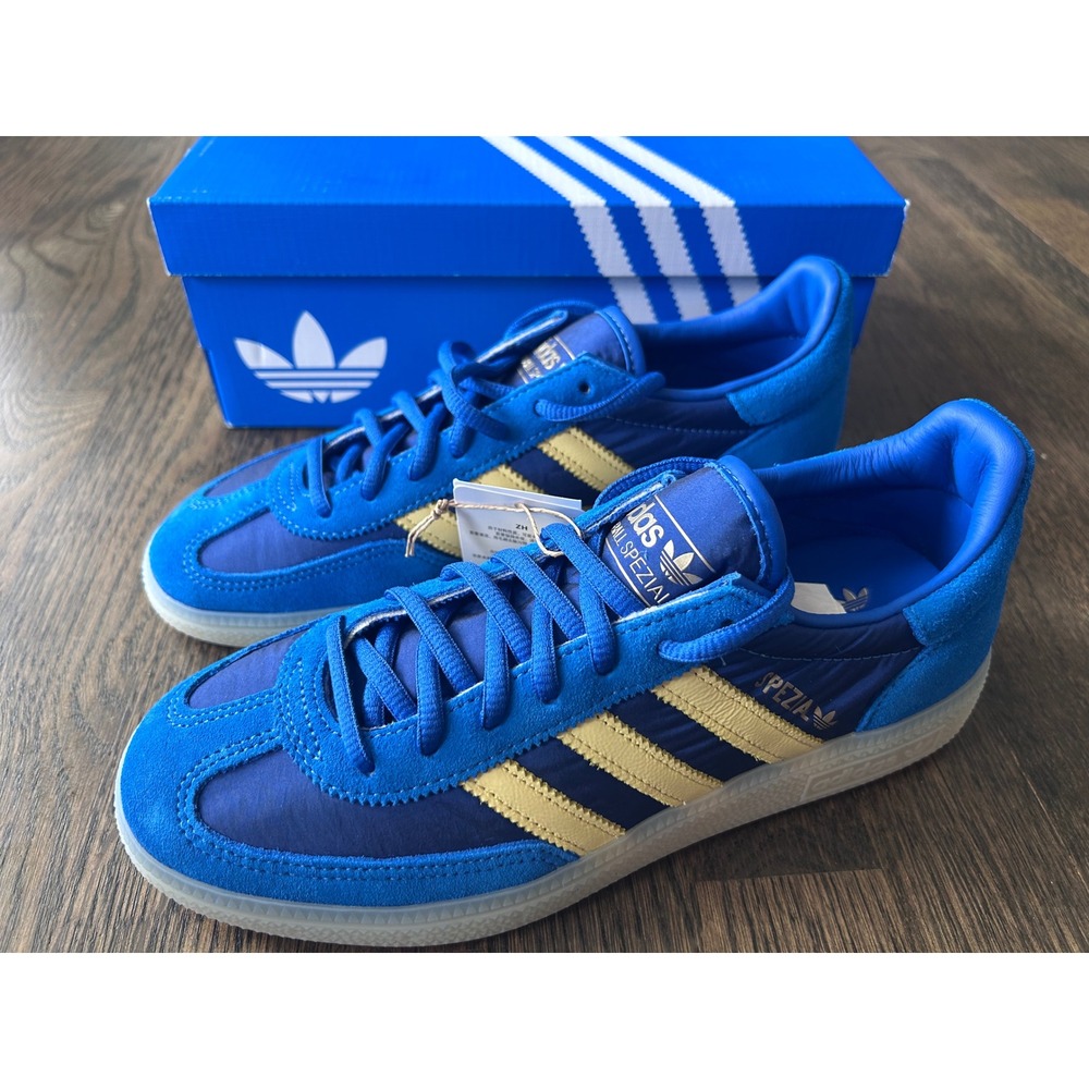 Adidas Handball Spezial Blue Yellow IH6618 Mens Size 6 Sneakers New with Box